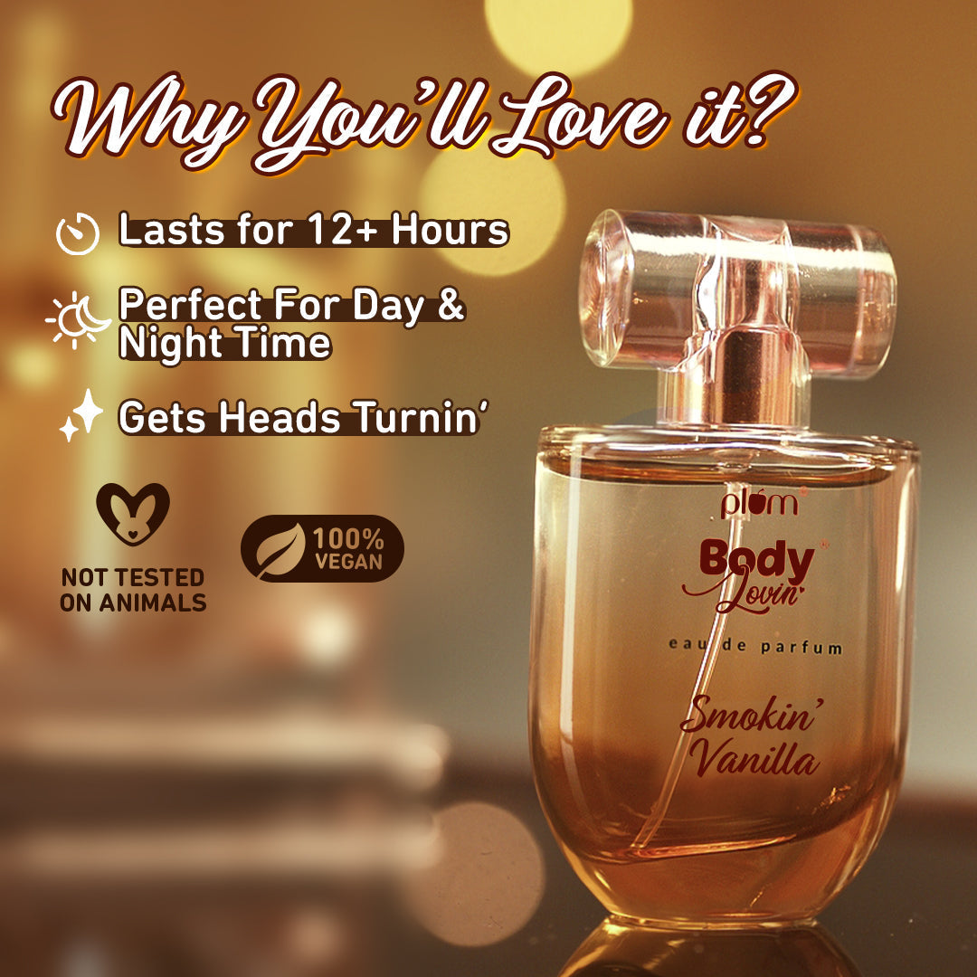 Plum Smokin' Vanilla Eau De Parfum (Perfume) by Plum BodyLovin' | Long Lasting | Supremely Luxurious, 50ml Buy at Indicrest Image 5