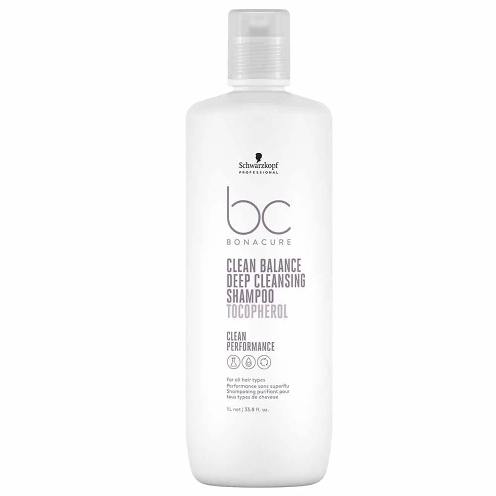 Schwarzkopf Professional BC Bonacure Clean Balance Deep Cleansing Shampoo With Tocopherol - (1 Ltr) - Indicrest