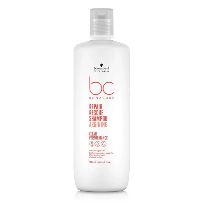 Schwarzkopf Professional BC Bonacure Repair Rescue Shampoo with Arginine - (1 Ltr) - Indicrest