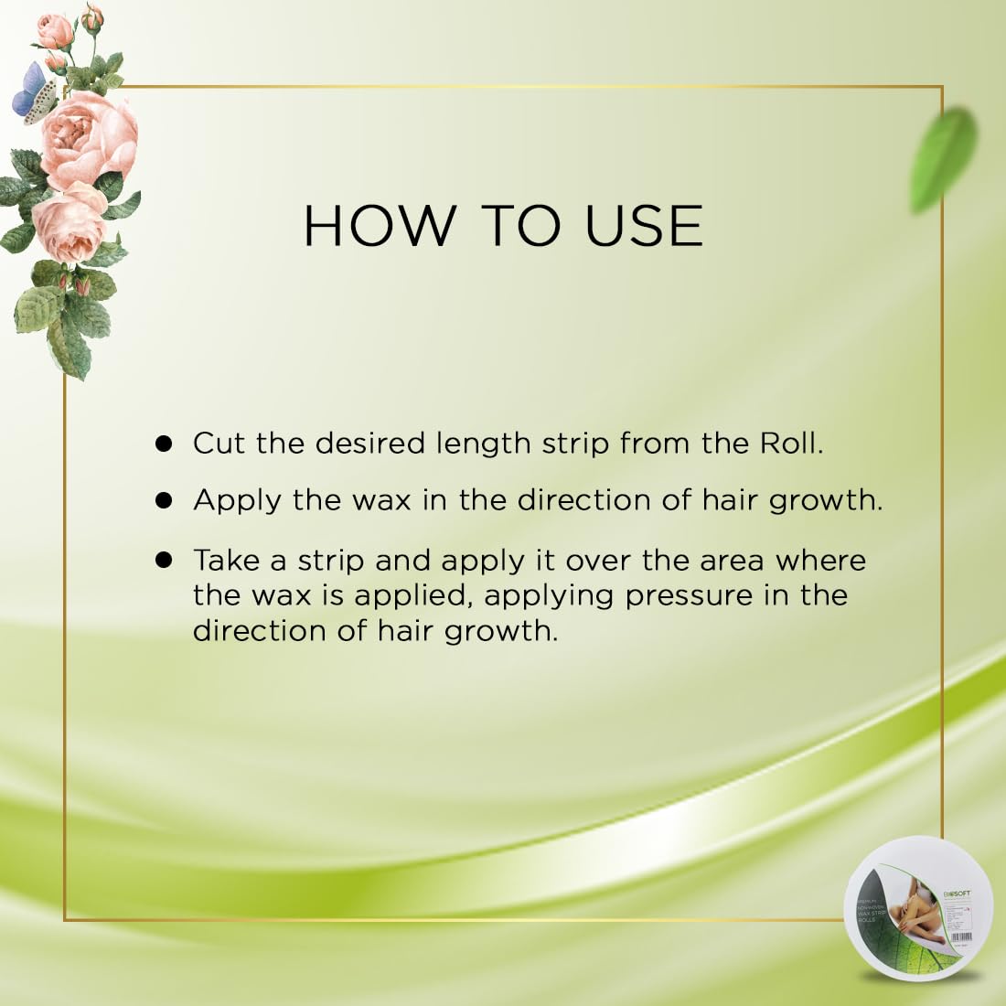 Soft wax compatible wax strip roll