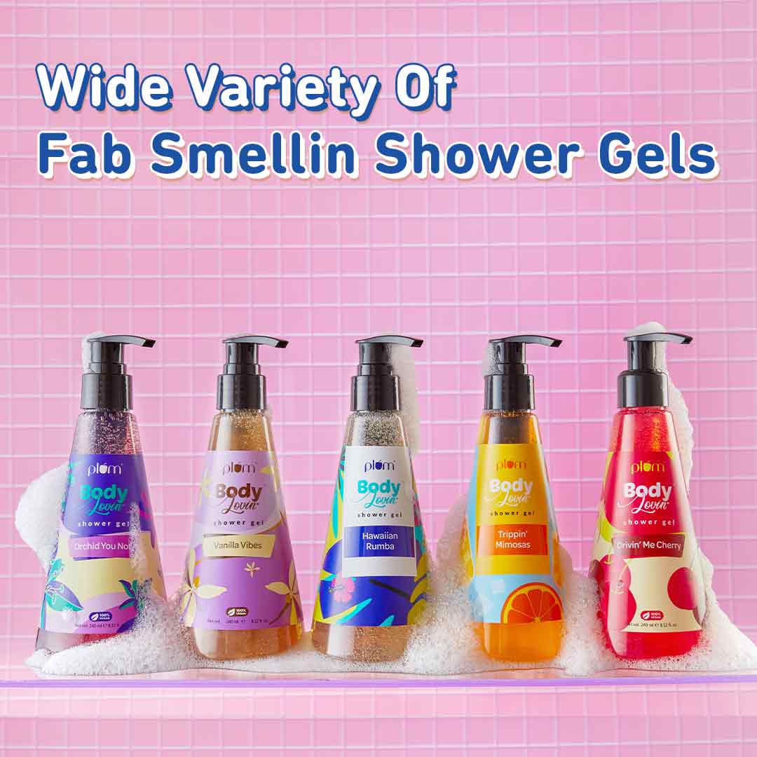 Plum Trippin Mimosas Shower Gel by Plum BodyLovin' | SLS-Free | Hydrating Formula | Citrusy Fragrance | Aloe-Infused Body Wash, 240ml