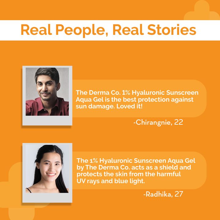 The Derma Co. 1% Hyaluronic Sunscreen Aqua Gel, 50g – SPF 50+ PA++++