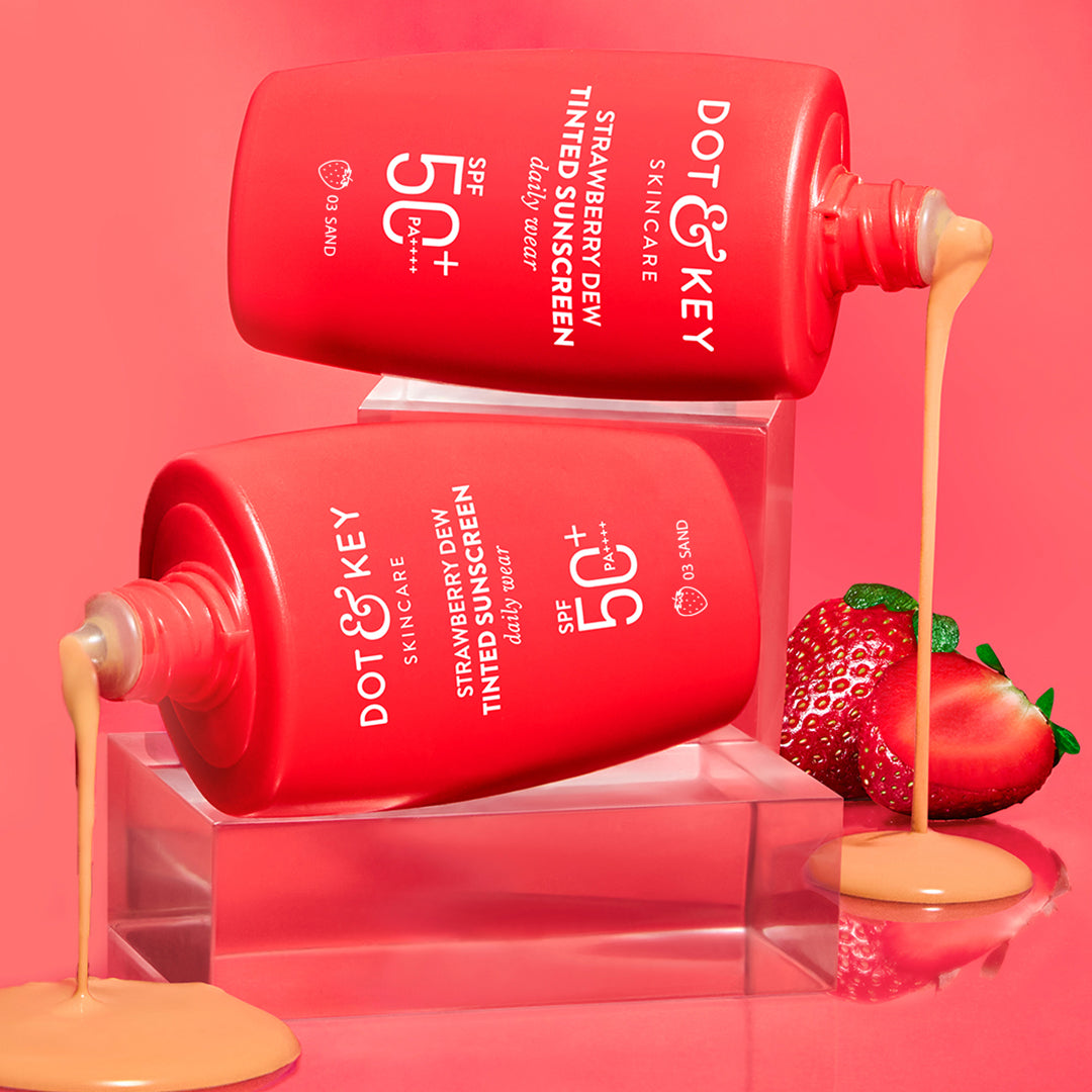 Dot & Key Strawberry Dew Tinted Sunscreen Sand, Pack of 2 (50ml)