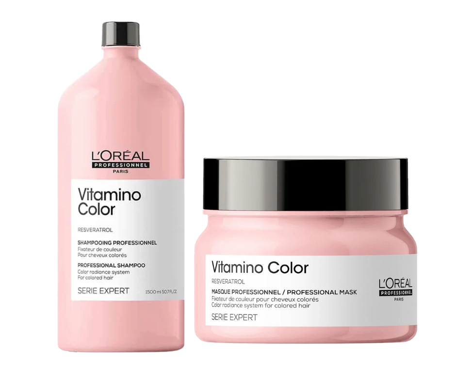 L'Oreal Professionnel Vitamino Color Shampoo 1500ml | Vitamino Color Mask 500ml Combo