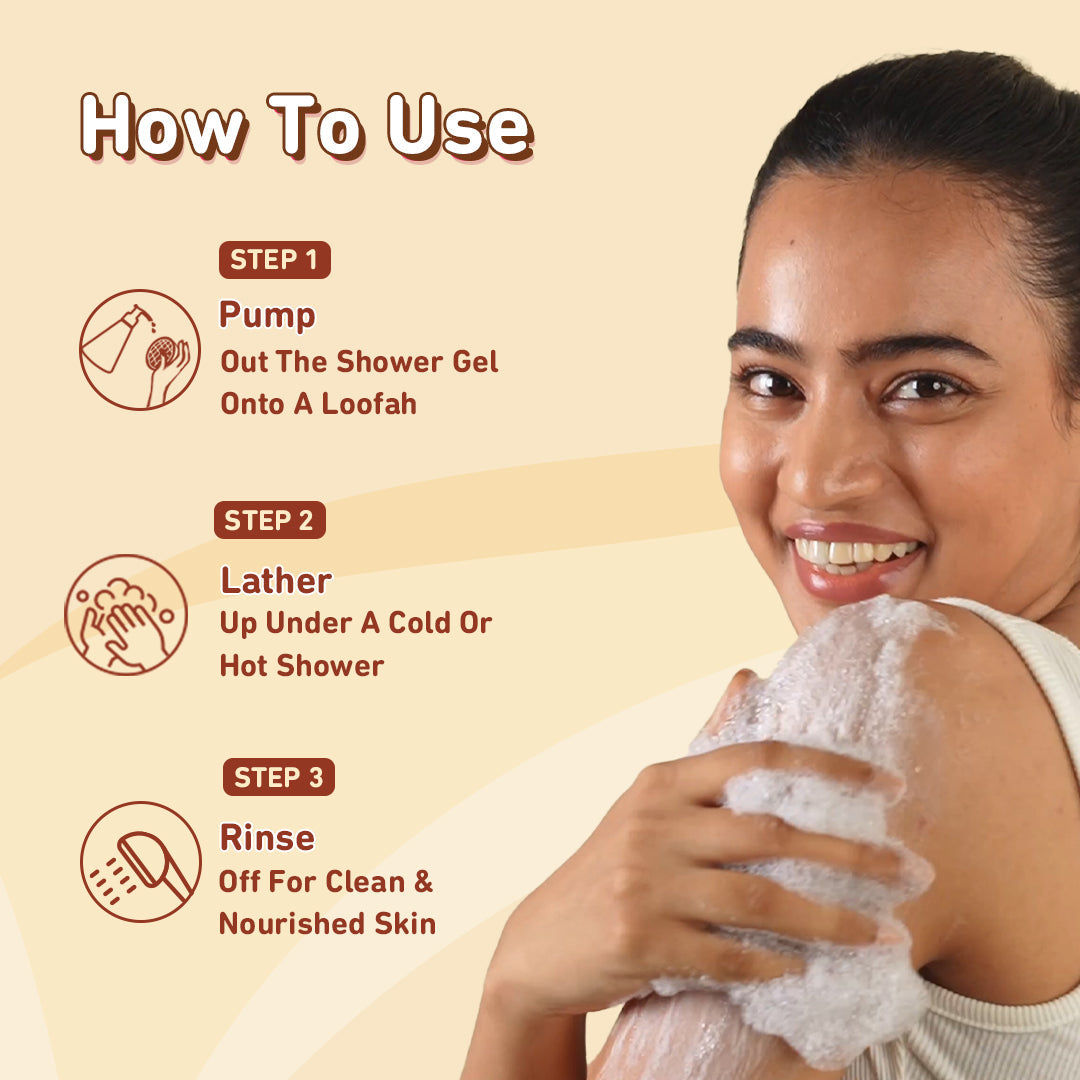 Plum Vanilla Caramello Body Wash by Plum Body Lovin' | SLS-Free | Hydrating Formula | Delicious Caramel Fragrance | Aloe-Infused Body Wash, 240ml