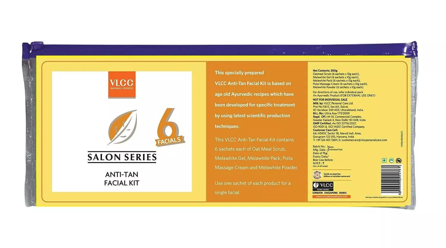 VLCC Anti Tan Facial Kit Pouch, 300g - Indicrest