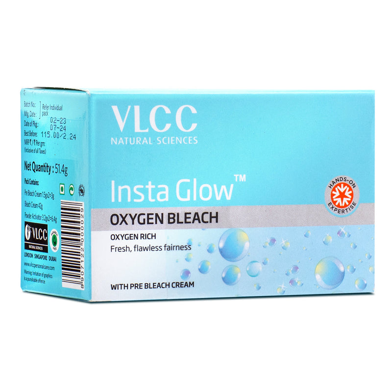 VLCC Insta Glow Oxygen Bleach - 51 g Buy at Indicrest