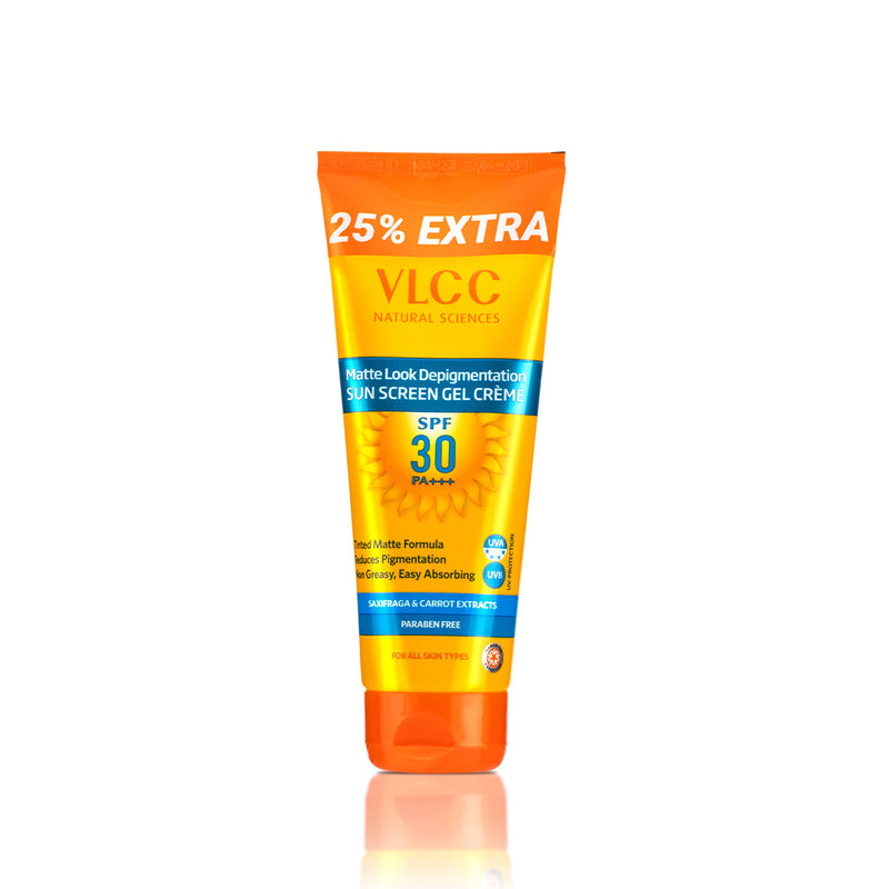 VLCC sunscreen gel cream tube with SPF 30 on a white background Buy at Indicrest