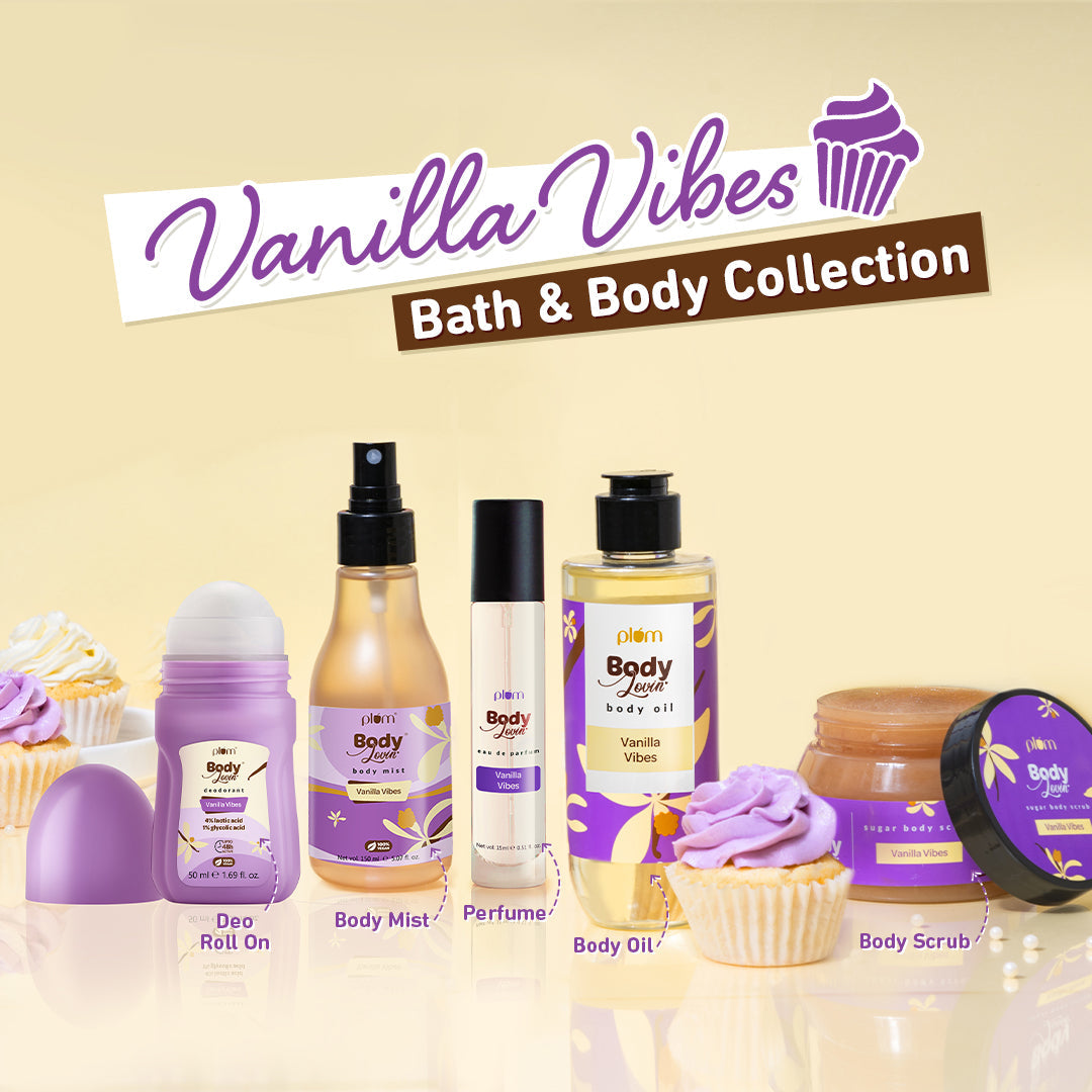 Plum Vanilla Vibes Body Oil by Plum BodyLovin' | Intense Moisture & Instant Glow | Non-Greasy & Lightweight | Nourishes Skin | Warm Vanilla Fragrance, 200ml Buy at Indicrest Image 9