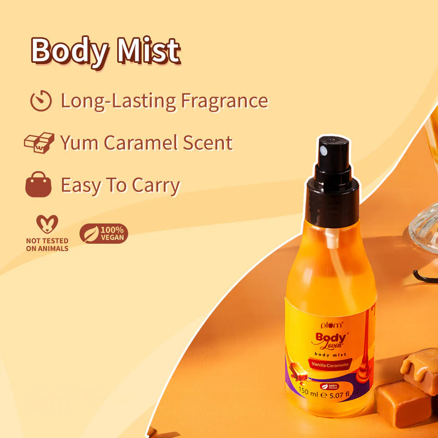 Caramello Lovin' Bath & Body Collection by Plum BodyLovin' | Body Wash, Body Mist, Body Lotion, Perfume & Hand Cream