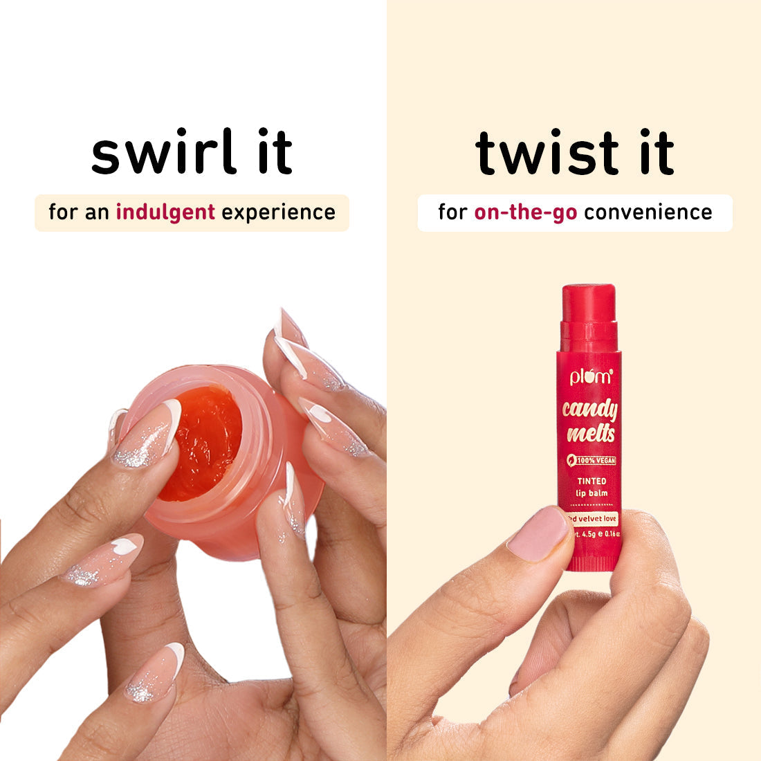 Plum Candy Melts Red Velvet Love Tinted Lip Balm | Nourishes & Protects | Sheer-Tint | Velvety Smooth, 4.5g Buy at Indicrest Image 7