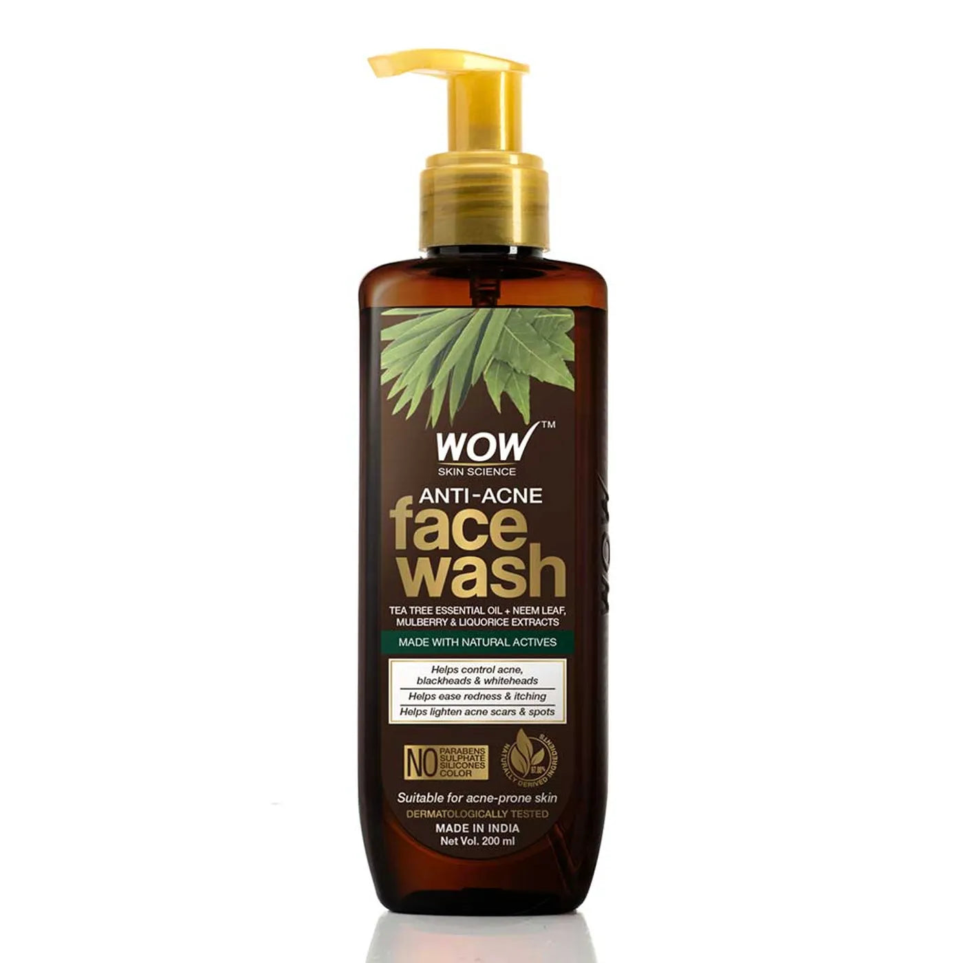 Wow Anti Acne Face Wash, 100ml - Indicrest