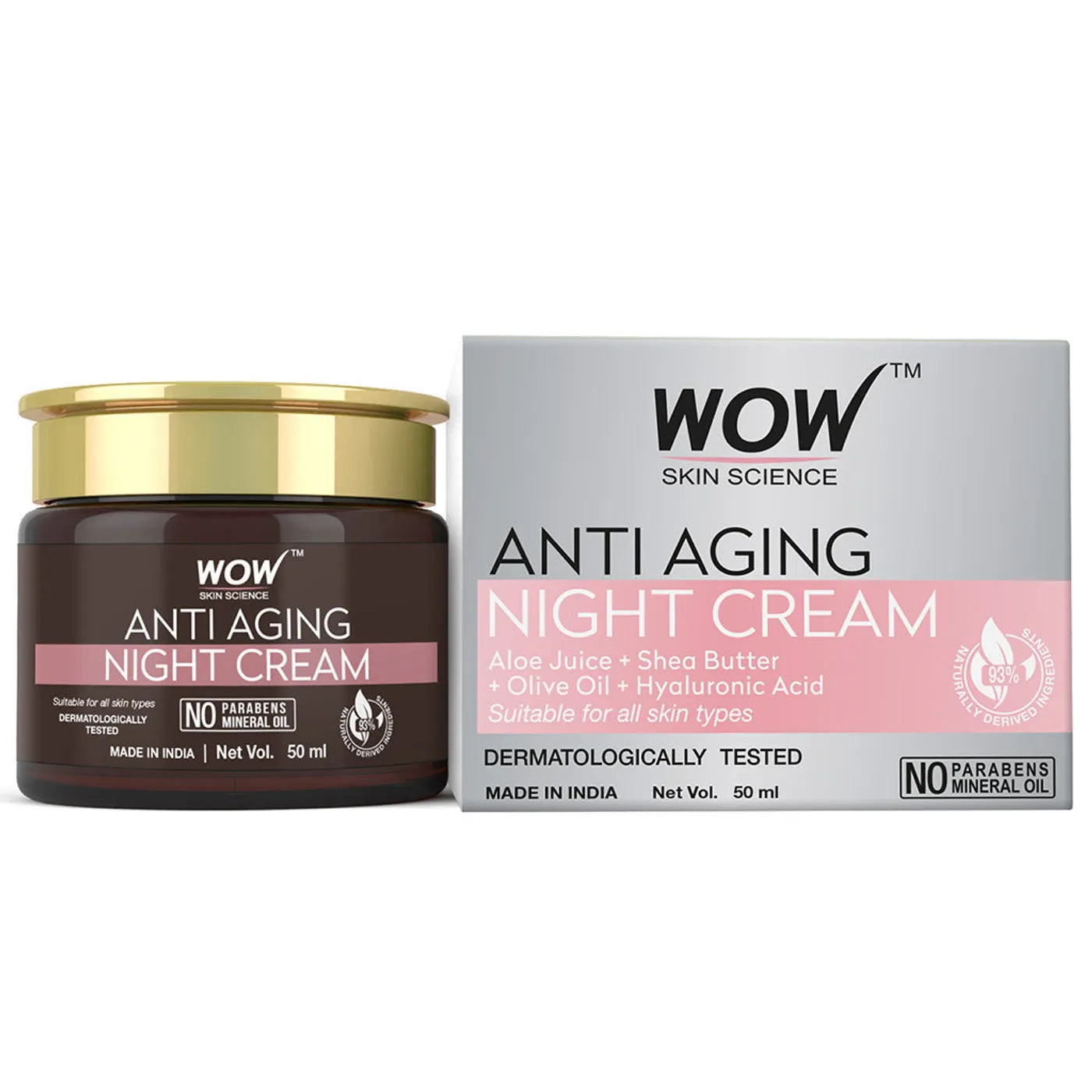 Wow Anti Aging Night Cream, 50ml - Indicrest