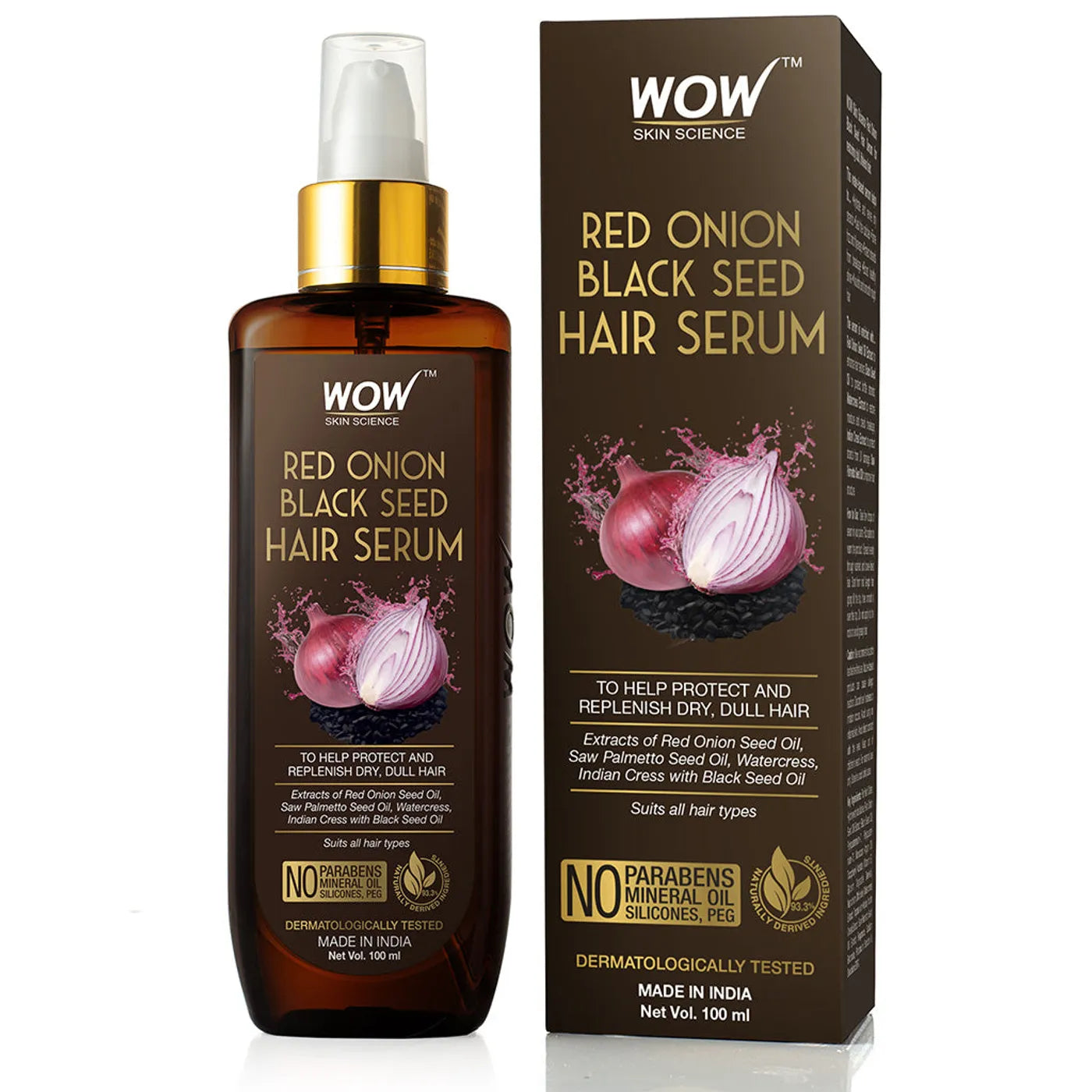 Wow Red Onion Black Seed Hair Serum, 100ml - Indicrest