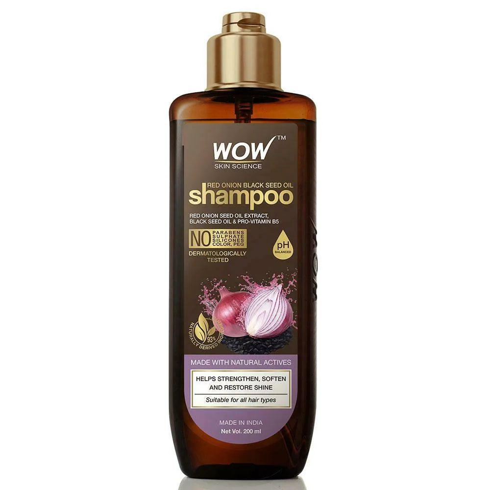 Wow Red Onion Black Seed Shampoo, 200ml - Indicrest