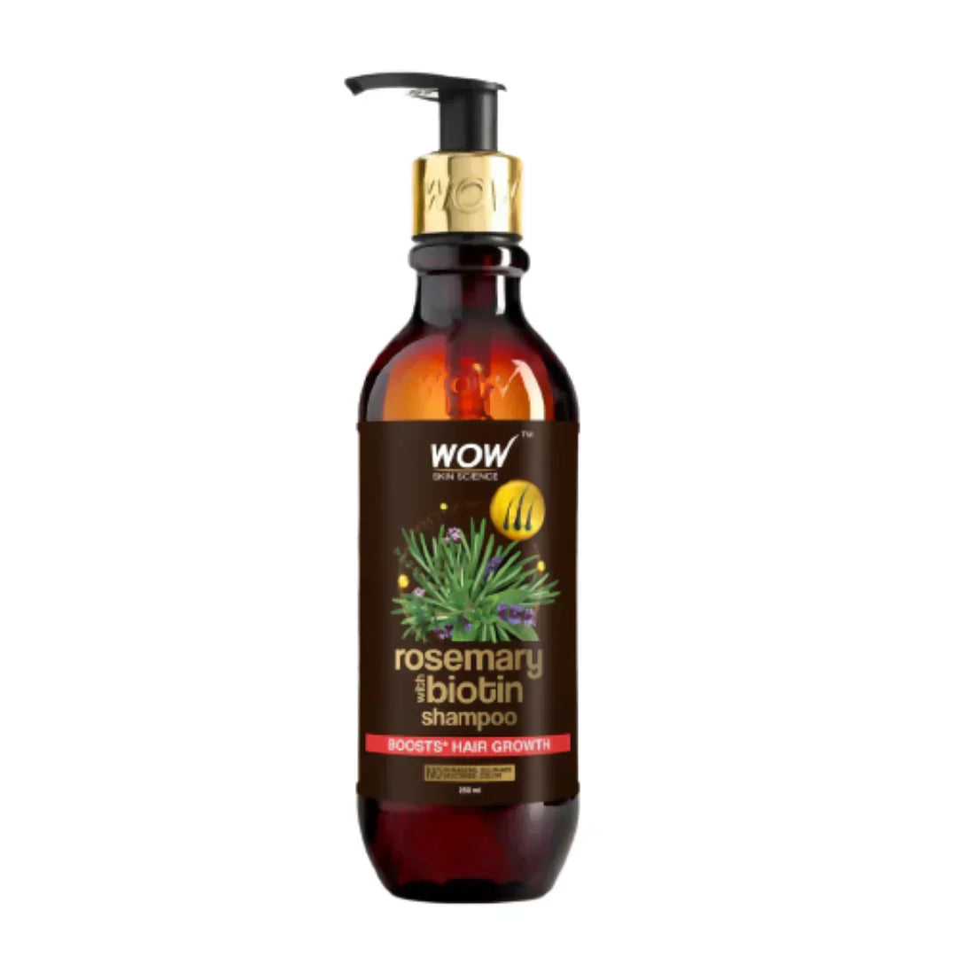 Wow Rosemary with Biotin Shampoo, 250ml - Indicrest