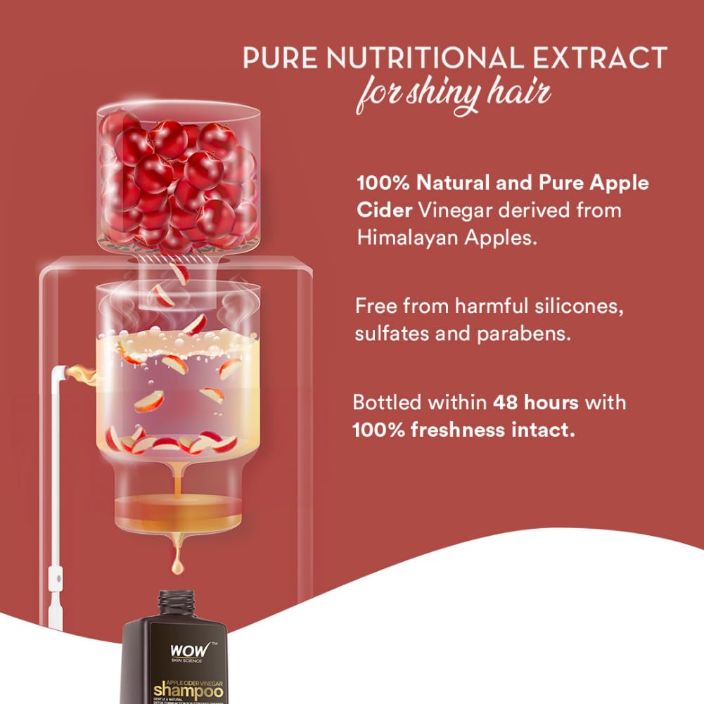 Wow Apple Cider Vinegar Shampoo,, 1000ml-3