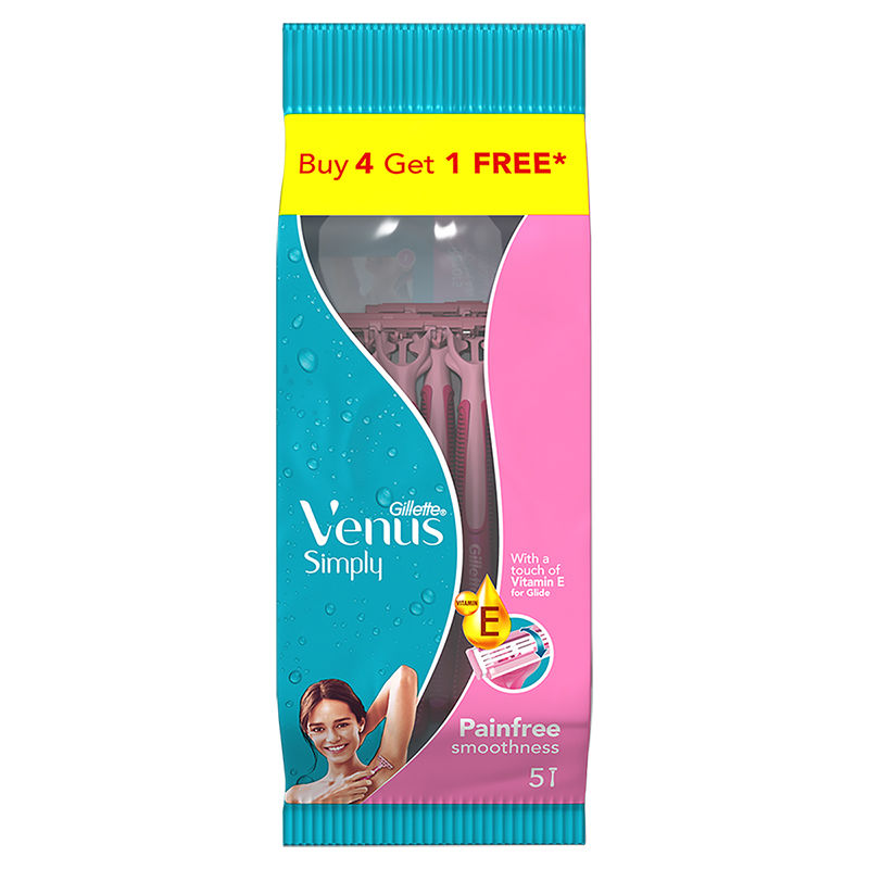 Gillette Simply Venus Hair Removal Razor for Women - (4s + 1) skin Love Buy at Indicrest Image 2