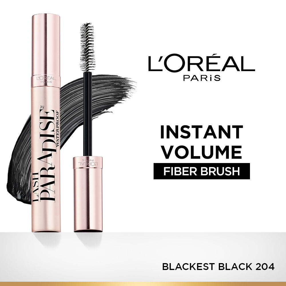 L'Oreal Paris Voluminous Lash Paradise Mascara - 204 Blackest Black, 7.6ml Buy at Indicrest