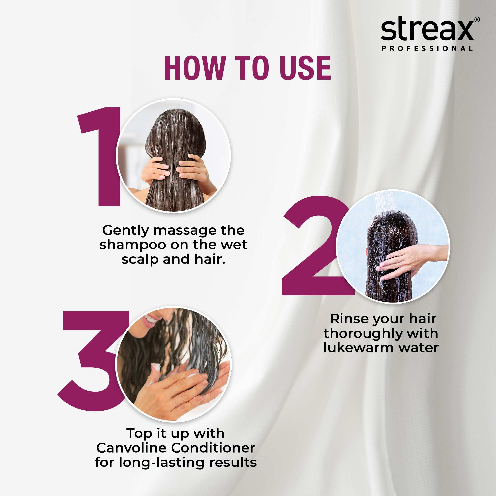 Streax Professional Canvoline Shampoo With Kera-Charge & Baobab Oil, 1500ml Buy at Indicrest Image 5