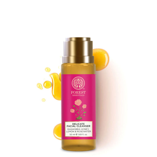 Forest Essentials Delicate Facial Cleanser Mashobra Honey Lemon & Rosewater Dry Skin, 50ml, Buy from Indicrest