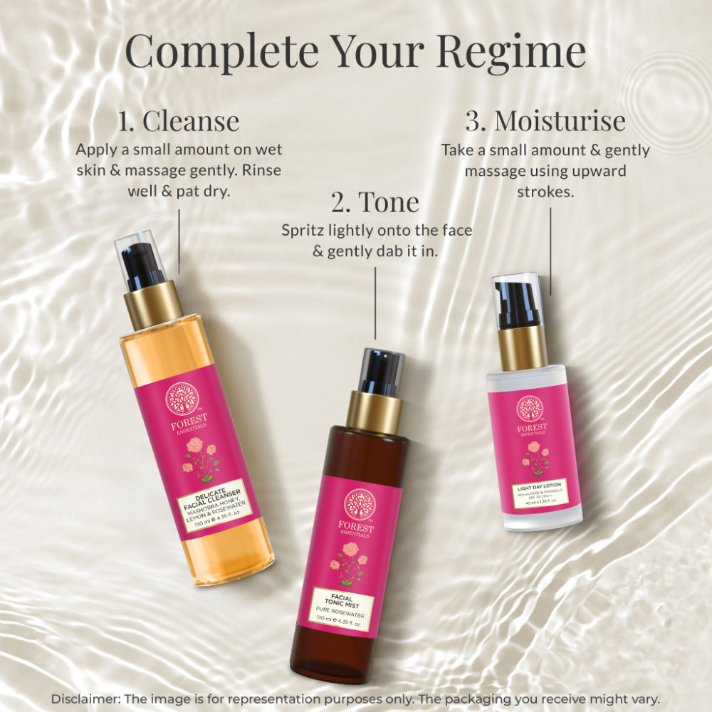 Forest Essentials Delicate Facial Cleanser Mashobra Honey Lemon & Rosewater Dry Skin, 50ml