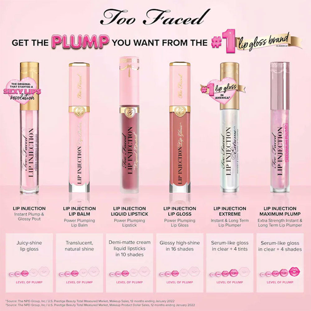 Too Faced Lip Injection Maximum Plump Lip Gloss, 4g