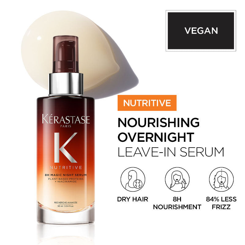 Kerastase Nutritive 8H Magic Night Hair Serum, Overnight leave-in serum, enriched with Niacinamide, 90ml, Buy from Indicrest