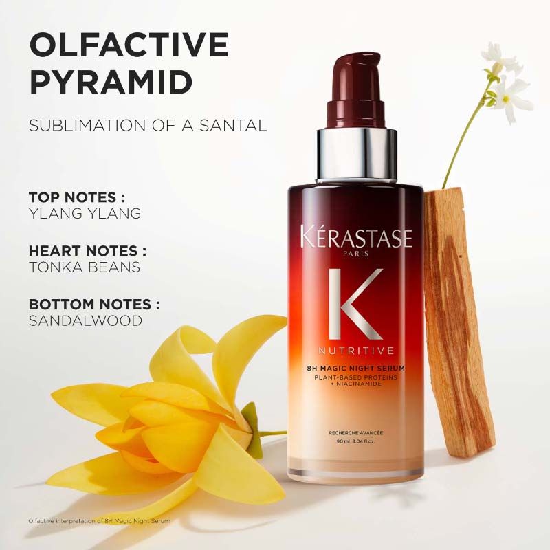 Kerastase Nutritive 8H Magic Night Hair Serum, Overnight leave-in serum, enriched with Niacinamide, 90ml