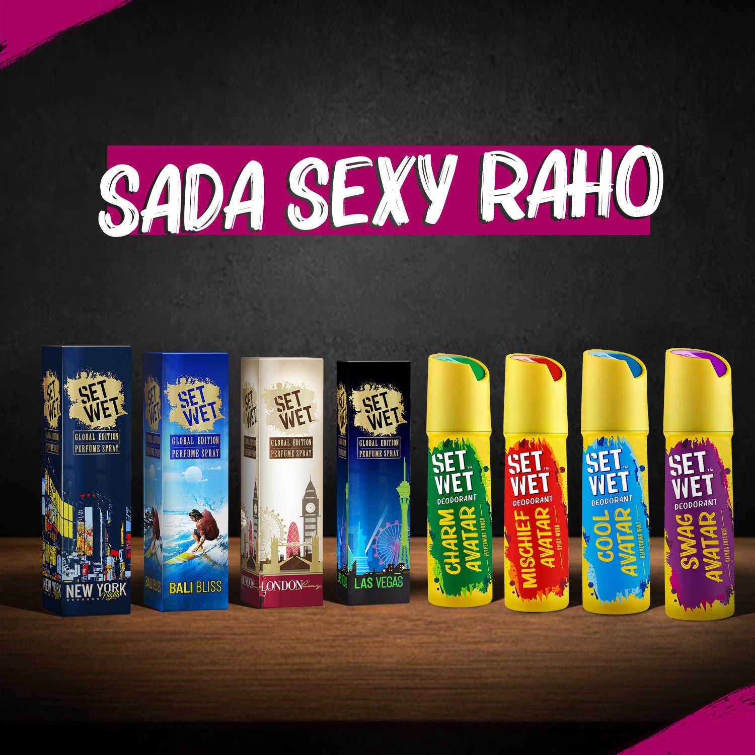 Set Wet Cool Charm & Mischief Avatar Deodorant Spray Perfume (Pack Of 3), 180ml Buy at Indicrest Image 7