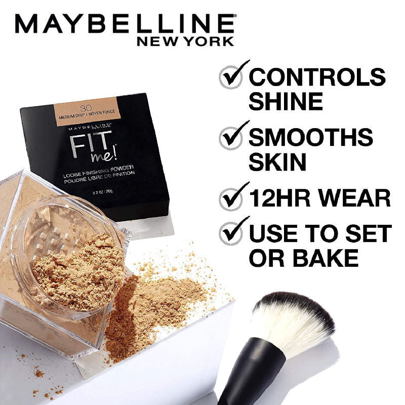 Maybelline New York Fit Me Loose Finishing Powder, Silky & Lightweight Powder 15 Light Leger, 20g Buy at Indicrest Image 2
