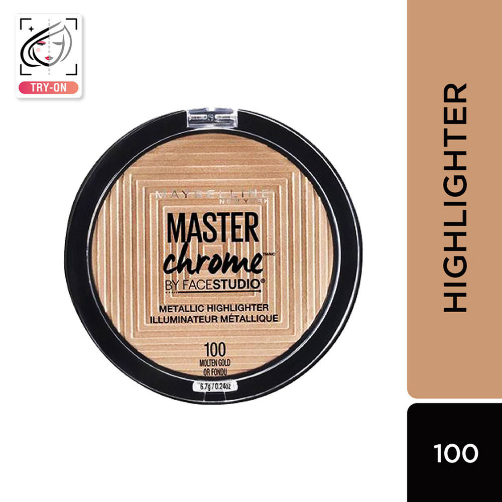 Maybelline New York Face Studio Master Chrome Metallic Highlighter - Molten Gold, 6.7g Buy at Indicrest