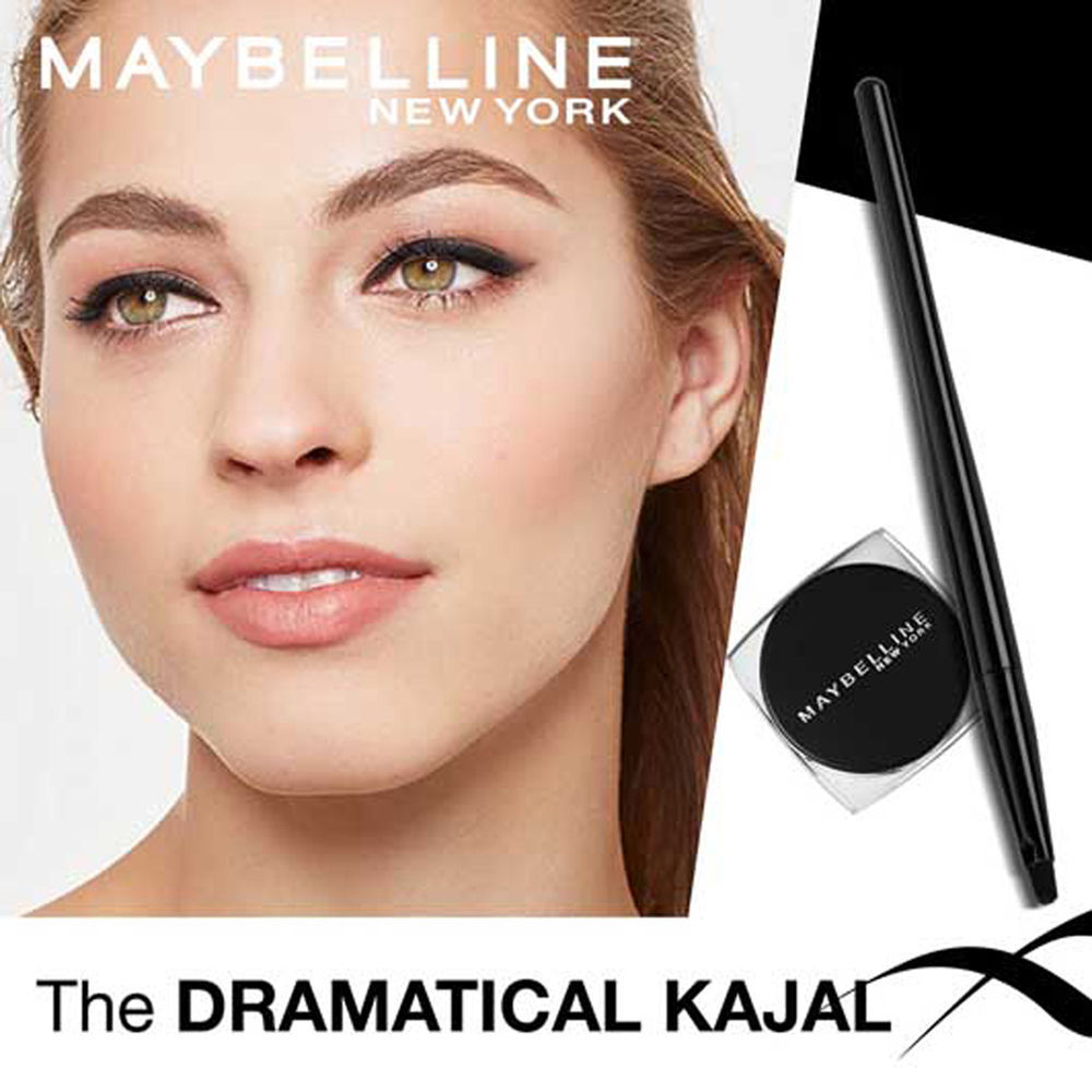 Maybelline New York Lasting Drama Gel Eyeliner With Expert Eyeliner Brush - 01 Black, 2.5g Buy at Indicrest Image 5