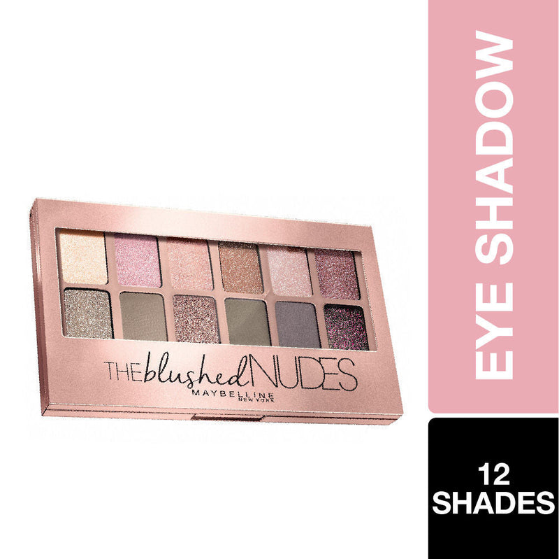 Maybelline New York The Blushed Nudes Eyeshadow Palette, 12 Highly Blendable Shades - Blush, 9g Buy at Indicrest