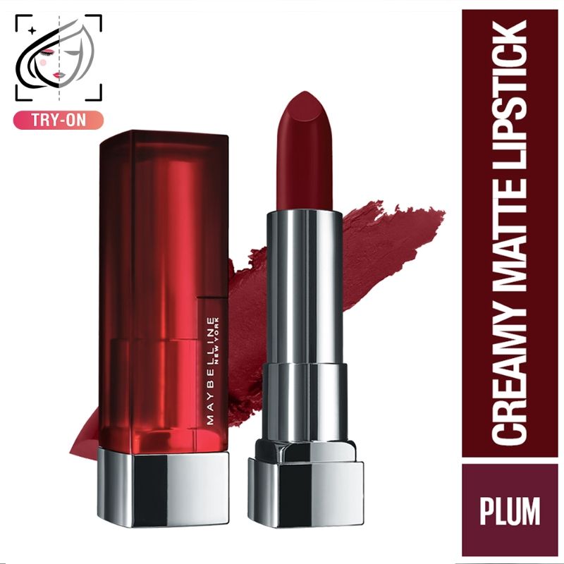 Maybelline New York Color Sensatiol Creamy Matte Lipstick, Lasts Up To 12H - Midnight Date, 3.9g Buy at Indicrest