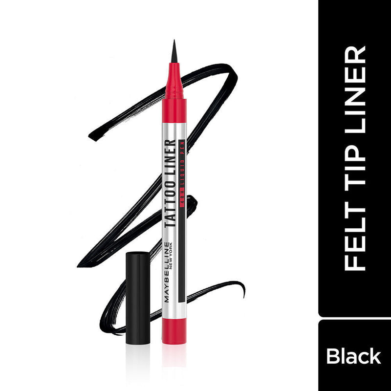 Maybelline New York High Impact Tattoo Pen Liner, Lasts Up To 48H - Black, Water & Smudge-proof, 1g Buy at Indicrest