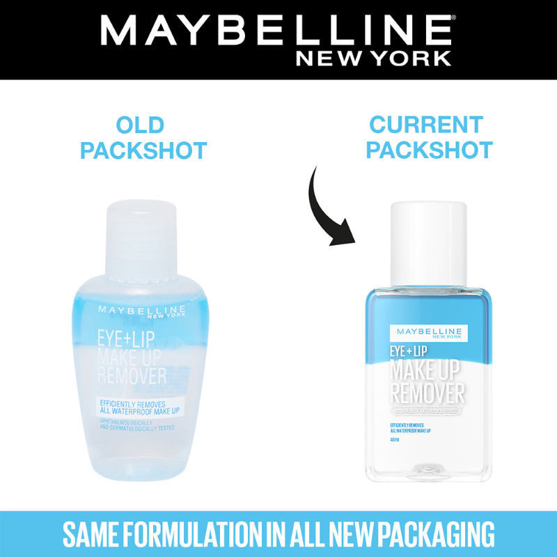 Maybelline New York Biphase Eye + Lip Makeup Remover for Waterproof Makeup, Fragrance-Free, 40ml Buy at Indicrest Image 2
