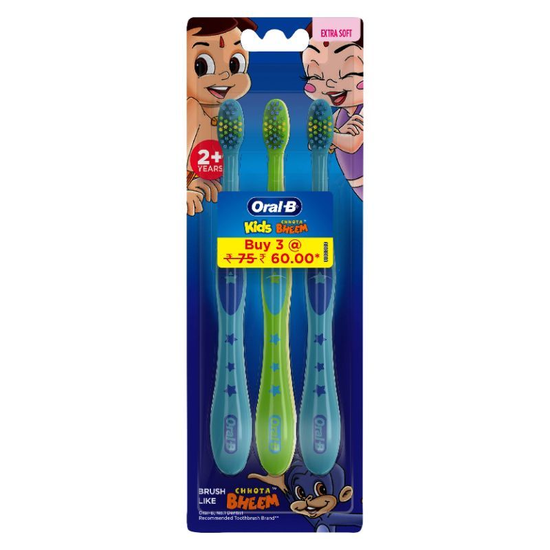 Oral-B Kids Toothbrush - Extra Soft (Pack of 3) Buy at Indicrest