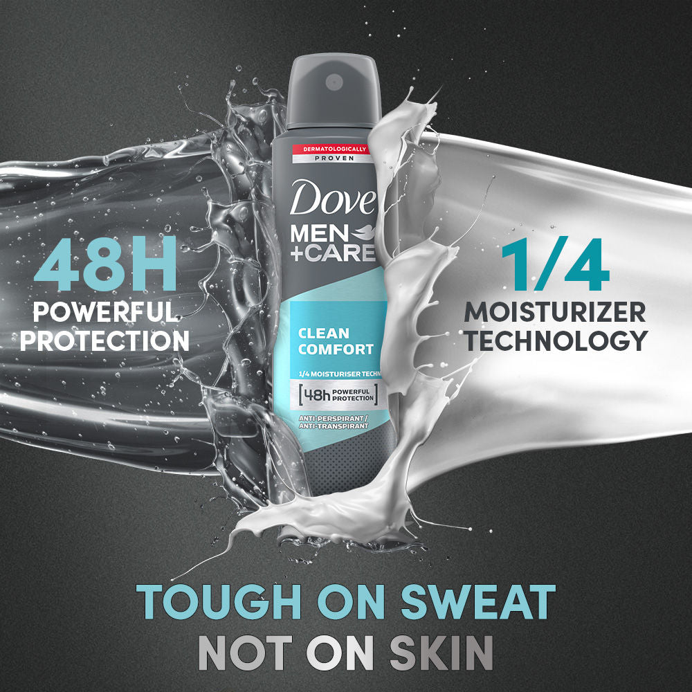 Dove Men + Care Clean Comfort Dry Spray Antiperspirant Deodorant, 150ml Buy at Indicrest Image 5