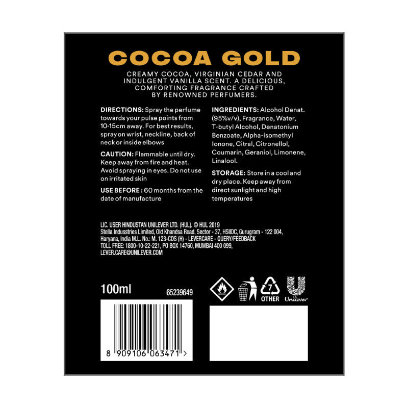 Axe Premium Luxury Perfumes - Cocoa Gold, 100ml Buy at Indicrest Image 3