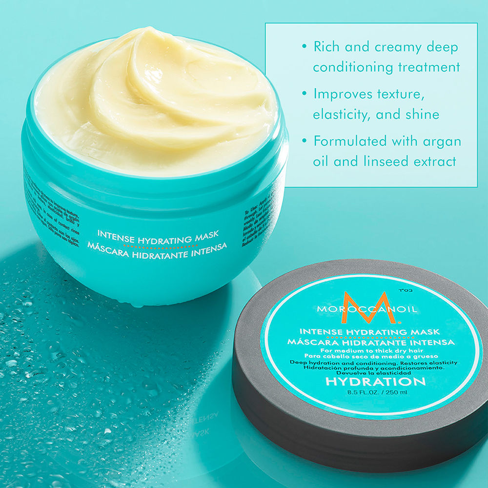 Moroccanoil Intense Hydrating Mask | Argan Oil Deep Conditioner for Dry, Thick Hair Restores Shine, 250ml