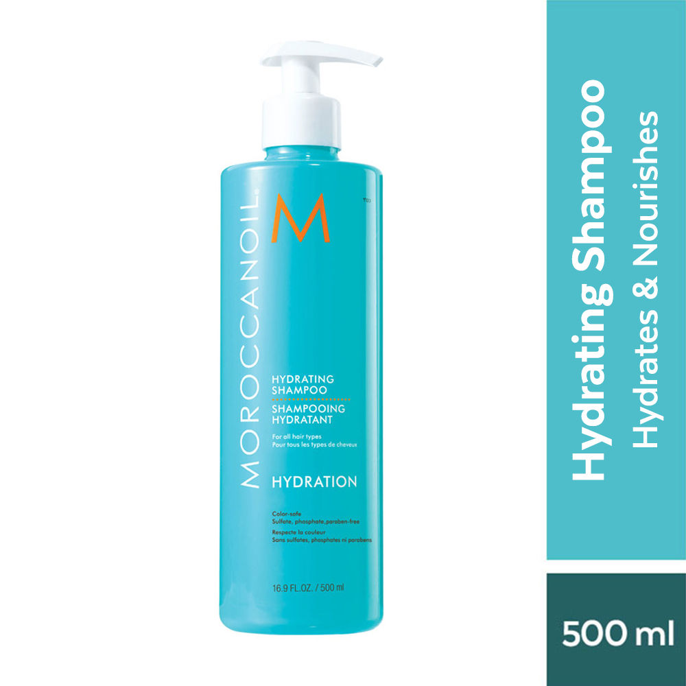 Moroccanoil Hydrating Shampoo | Argan Oil, Vitamins A & E | Moisture Boost & Shine for All Hair Types, 500ml, Buy from Indicrest
