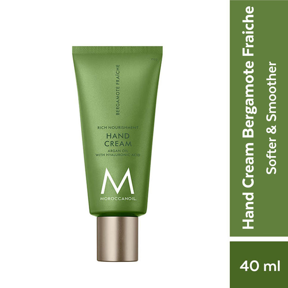 Moroccanoil Hand Cream Bergamote Fraiche | Argan Oil, HA & Butters | Refreshing Citrus Hydration Hands, 40ml, Buy from Indicrest