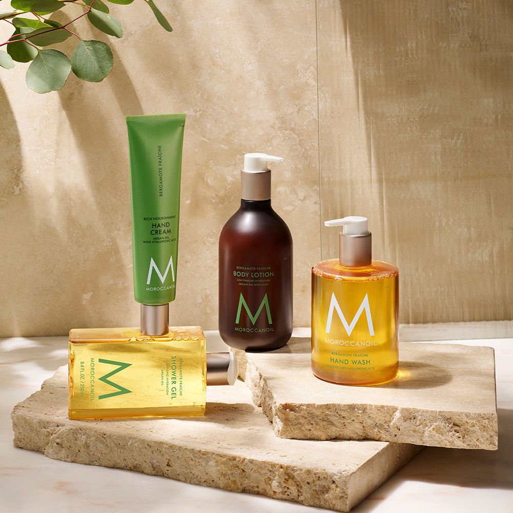 Moroccanoil Hand Cream Bergamote Fraiche | Argan Oil, HA & Butters | Refreshing Citrus Hydration Hands, 40ml