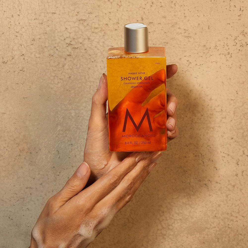 Moroccanoil Shower Gel Ambre Noir Argan Oil-Infused for Gently Cleanses, Hydrates & Softens Skin, 250ml