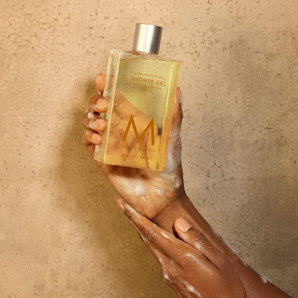 Moroccanoil Shower Gel Ambiance de Plage | Argan Oil | Hydrates & Softens with Gardenia & Coconut, 250ml