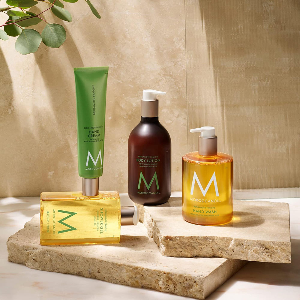 Moroccanoil Body Lotion Bergamote Fraiche | Argan & Primrose Oils | Refreshing Citrus Hydration Skin, 360ml