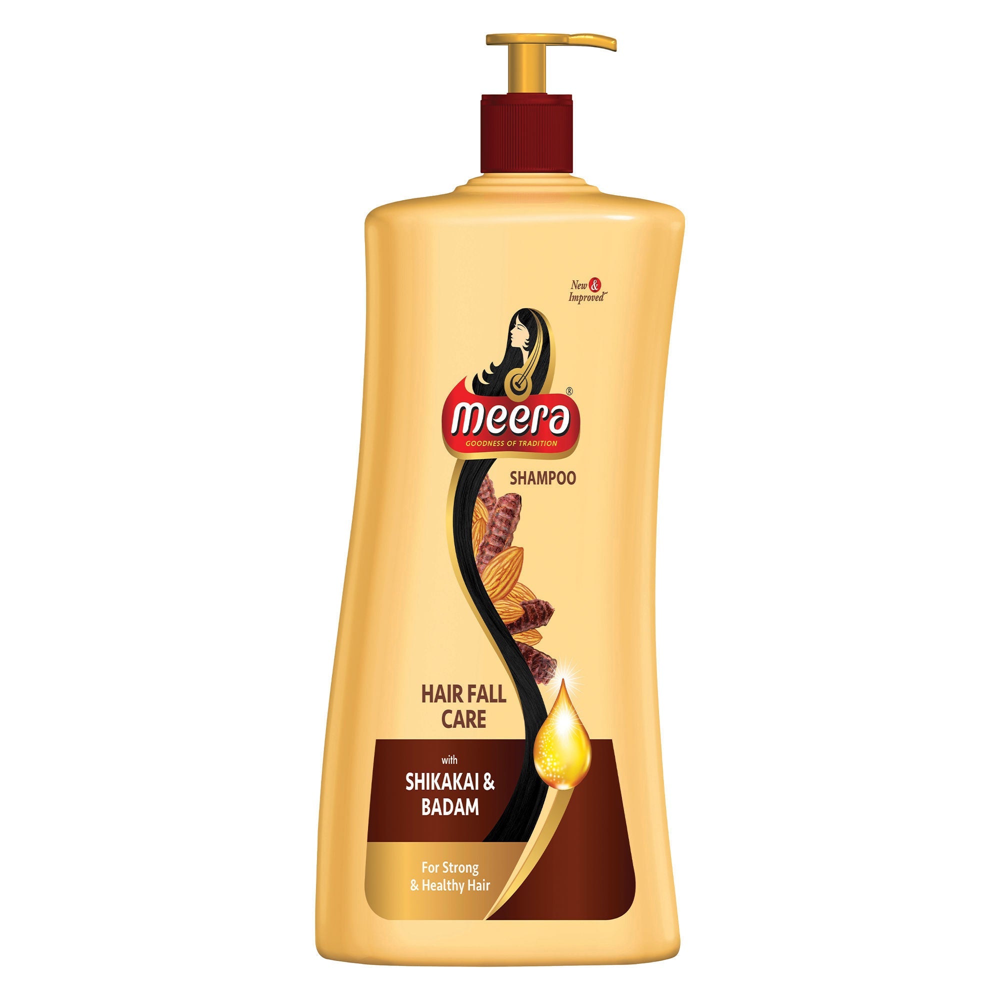 Meera Hairfall Care Shampoo, With Goodness Of Badam and Shikakai, 650ml Buy at Indicrest