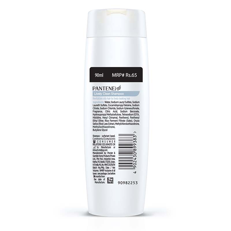 Pantene Advanced Hair Care Solution Lively Clean Shampoo, 90ml Buy at Indicrest Image 2
