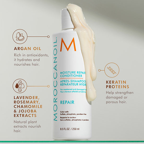 Moroccanoil Moisture Repair Conditioner | Argan Oil & Keratin | Repairs & Strengthens Damaged Hair, 500ml